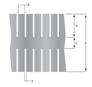 分离腿弹簧尺寸规格-横截面(成型前)